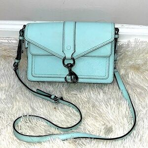Rebecca Minkoff Mint Blue Leather Crossbody Bag